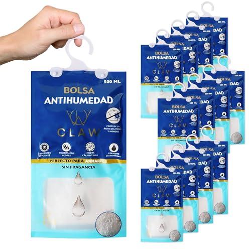 Pack de 12 Bolsas Antihumedad Armario Ropa – Deshumificador Percha Colgante Garaje – Elimina malos Olores Absorbente Humedad Trastero (12)