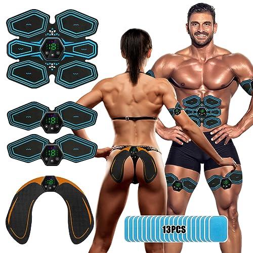 20% DESCUENTO Electroestimulador Muscular EMS Estimulador Muscular,6 Modos y 19 Intensidades,USB Recargable Electroestimulador Cuerpo Completo AB/Brazo/Pierna/Gluteos Electroestimulador