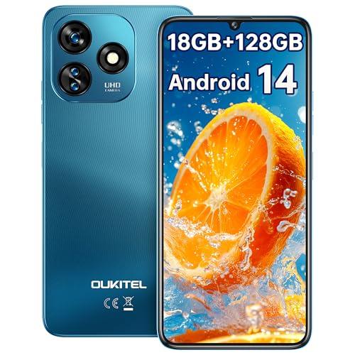 21% DESCUENTO OUKITEL C51 Telefonos Moviles Libres 18GB RAM + 128GB ROM/SD 1TB, 6.8″ Pantalla HD+ 90Hz Telefono Movil, Batería 5150mAh, Cámara 13MP Android 13 Smartphone, 4G Dual SIM, Face ID/Fingerprint, Azul