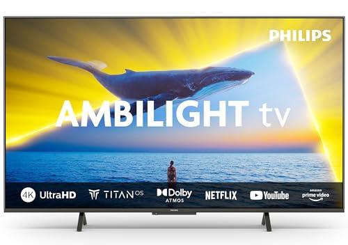 43% DESCUENTO Philips Ambilight 43PUS8109 Smart TV 4K LED   Pantalla de 43 Pulgadas con Plataforma Titan OS, Pixel Precise Ultra HD y Sonido Dolby Atmos, Funciona con Alexa y Asistente de Google   Cromo Satinado
