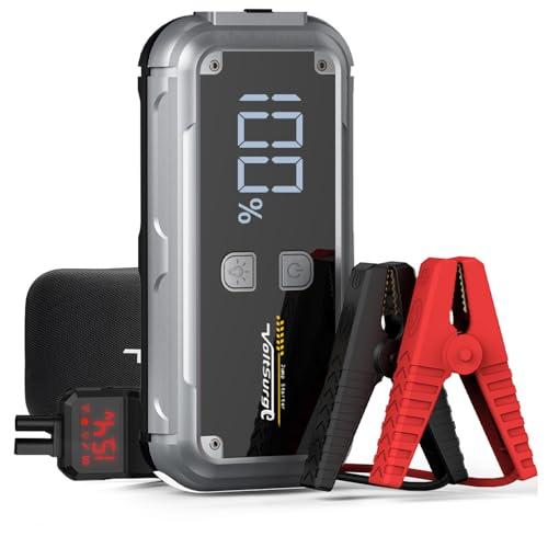 44% DESCUENTO VoltSugre Arrancador de Coches,5000A Arrancador de Baterias de Coche, 12V Arrancador de Coche Portátil con para Todo Gasolina o 8L Diesel, Linterna LED de Emergencia,Carga Rápida