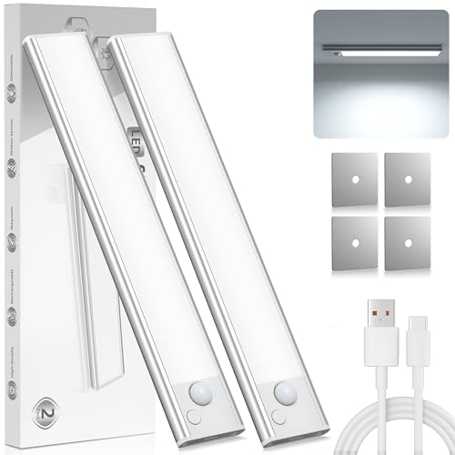 26% DESCUENTO Luz LED Sensor Movimiento Cocina Armario Luces Pilas Adhesiva Recargable Lampara sin Cables Bajo Mueble Interior Armarios Tira Lamparas Magnetica Pared Barra Light Iluminacion Inalambrica Lights USB