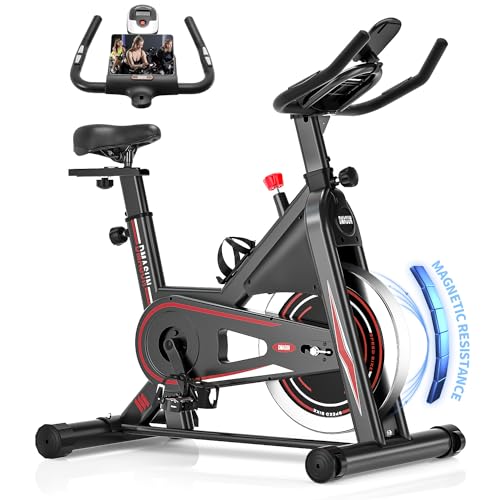 25% DESCUENTO Bicicleta Estatica, Bici Estatica Profesional DMASUN con Mayor Resistencia Magnética, Más Silenciosa, Cómoda y Estable, Capacidad de Carga de Hasta 160 kg (Funda Sillin Bicicleta Estatica Incluida)