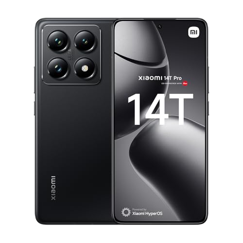 26% DESCUENTO Xiaomi 14T Pro – Smartphone de 12GB+1TB, Lentes Leica Summilux, MediaTek Dimensity 9300+, Pantalla AMOLED 6,67» 144Hz, HyperCharge 120W, Negro Titanio (Versión ES)
