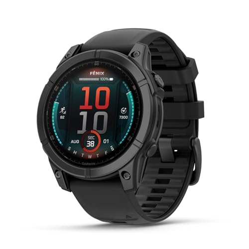 30% DESCUENTO Garmin fēnix E 47mm Reloj de Alto Rendimiento GPS Multideporte con Pantalla táctil AMOLED, Frecuencia cardíaca, Mapas y hasta 10 días de autonomía, Acero Gris