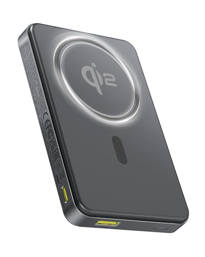 33% DESCUENTO Baseus Power Bank Magsafe Qi2, Magnético Powerbank 10000mAh, 15W Inalámbrico Batería Externa Magnética, Mini Power Bank USB C PD 22.5W Carga Rápida, Batería Externa para iPhone 16/15/14/13, Negro