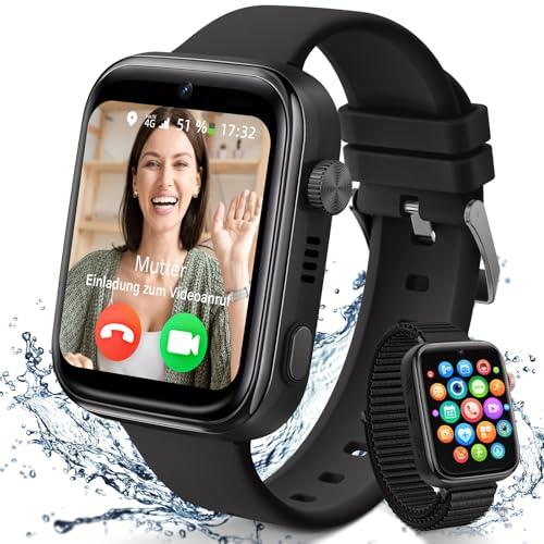 20% DESCUENTO XINGHESF 4G Reloj Inteligente Niño, Pantalla HD de 1,83 Pulgadas, con GPS/WiFi/SOS/Videollamadas/Whatsapp/5 Modos Deportivos, Resistente al Agua IP67   Regalo para Niños y Niñas, Incluye 2 Correas