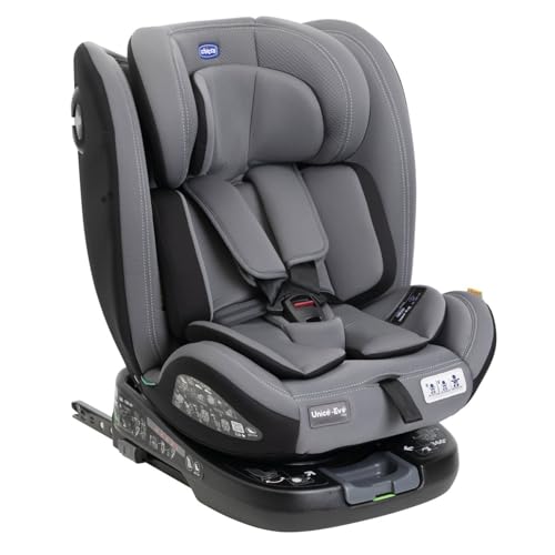 25% DESCUENTO Chicco Unico Evo I Size Sillita de Auto, 0 a 36 Kg, Homologada ECE R129/03, Isofix Giratoria a 360° y Reclinable, Grupo 0/1/2/3 de 0 a 12 Años
