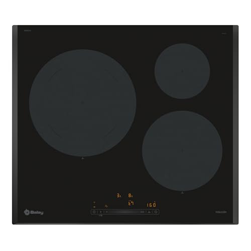 30% DESCUENTO Balay, Placa de Inducción, 60 cm De ancho, 3 Zonas, 11 Niveles, Zona de 28 cm, Negra, 3EB965LH