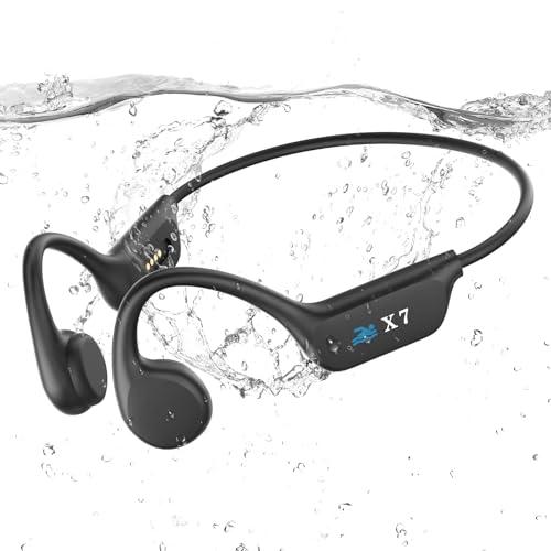 Auriculares Conducción Osea Natacion,Auriculares inalámbricos impermeables IP68 Bluetooth 5.3,Auriculares abiertos con reproductor MP3 incorporado Memoria de 32 GB, para Nadar Correr Ciclismo