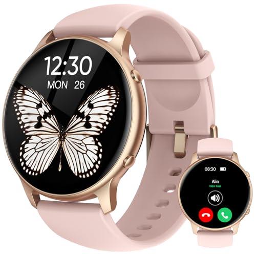 50% DESCUENTO Reloj Inteligente Mujer   1,32″ Smartwatch Mujer con Llamada Bluetooth,Reloj Deportivo con Notificaciones,100+ Deportes,200+ Diales,Podómetro,Pulsómetro,Monitor de Presión/Sueño,para Android IOS