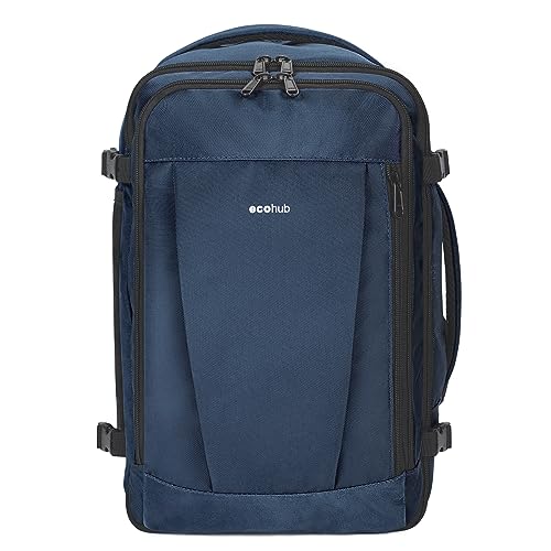 ECOHUB Mochila Viaje Cabina Avion 40x20x25 Ryanair 13 Compartimentos Mochila de Viaje Mochila Avion Mujer Maletas Debajo del Asiento Equipaje de Mano Mochila Avion Hombre 20L