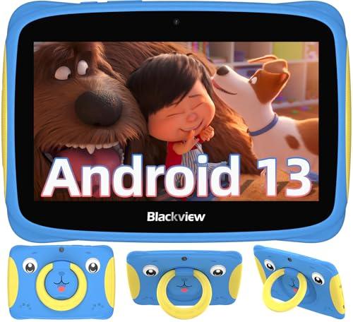 Blackview Tablet para Niños 7 Pulgadas, Android 13 Tablet Tab3Kids, 4GB RAM 32GB ROM Tablet, Google GMS/Control Parental/Bluetooth 5.0/Doble Cámara/Wi Fi/Niños Tablet Infantil con Funda