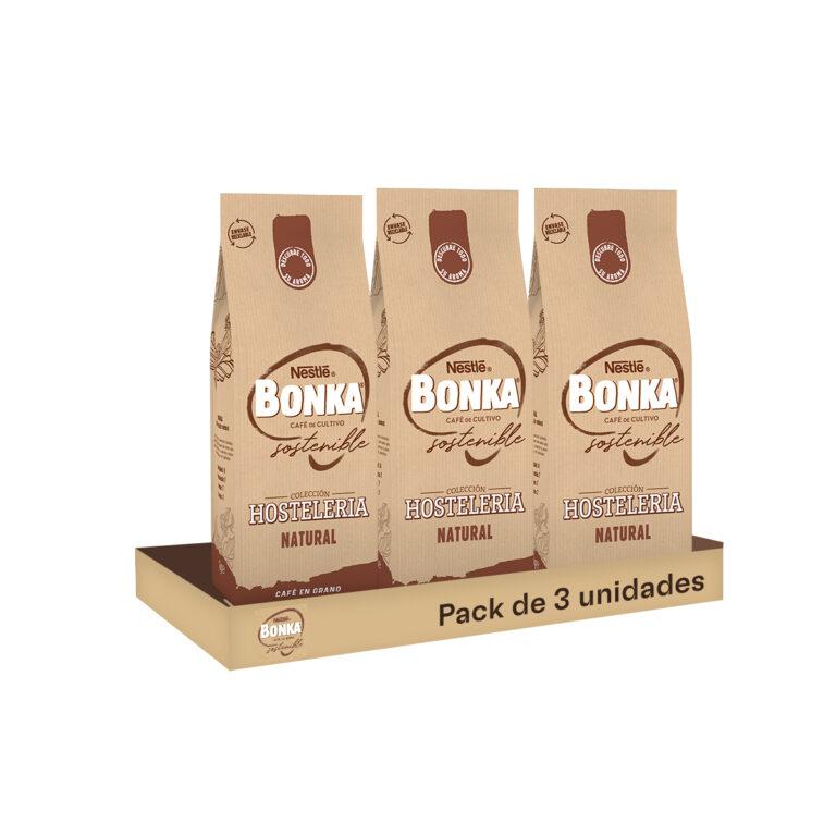 Bonka Café en Grano Natural – 1kg | Granos Seleccionados para un Café Natural y Intenso – Pack de 3 Unidades | Miravia