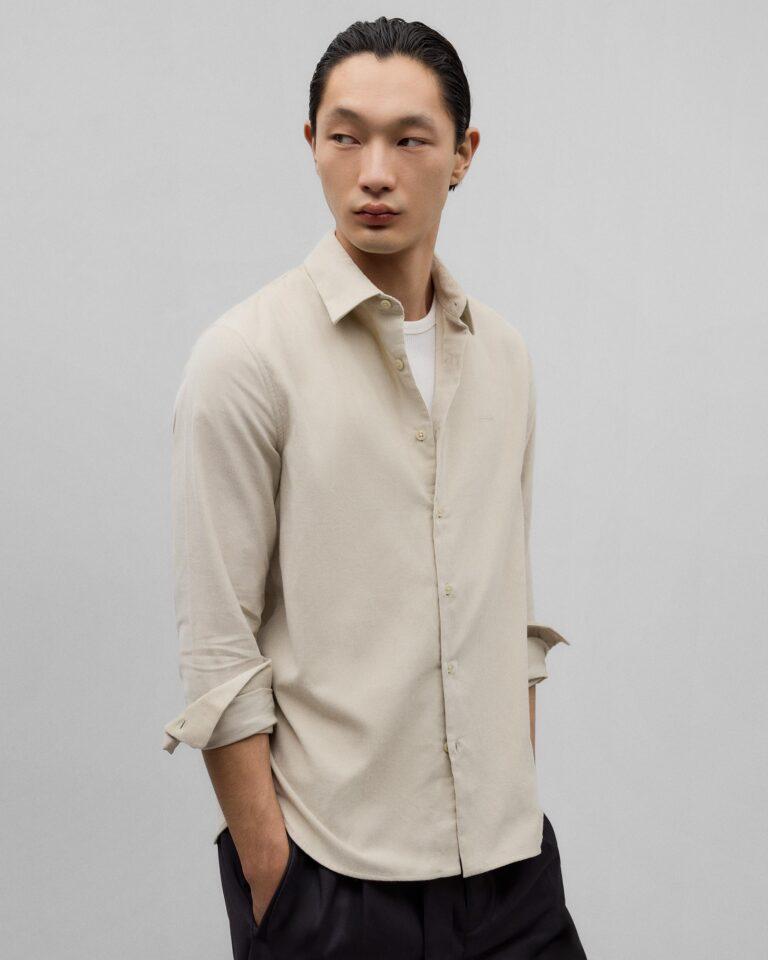 Camisa de hombre de pana con cuello solapa · Adolfo Dominguez · El Corte Inglés