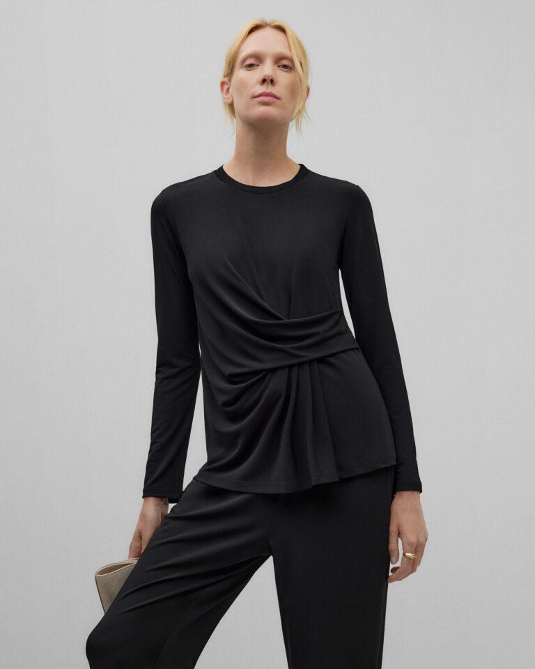 Camiseta de mujer entallada drapeada · Adolfo Dominguez · El Corte Inglés