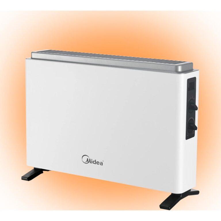 MIDEA Convector Calefactor Eléctrico bajo consumo 3 Niveles de Potencia 750W / 1250W / 2000W Radiador Electrico calentamiento rápido, Termostato Regulable, Protección de Sobrecalentamiento, Sistema antivuelco – Estufa calentador baño , Emisor Térmico | Miravia