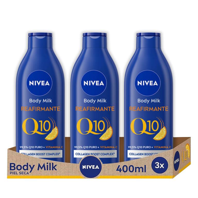 NIVEA Q10 Body Milk Reafirmante Piel Seca 400ml – Pack ahorro de 3 unidades | Miravia