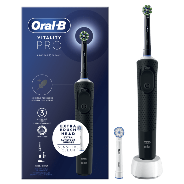 Oral-B Vitality Pro Cepillo de Dientes Elétrico, 2 Cabezales incluidos. | Miravia
