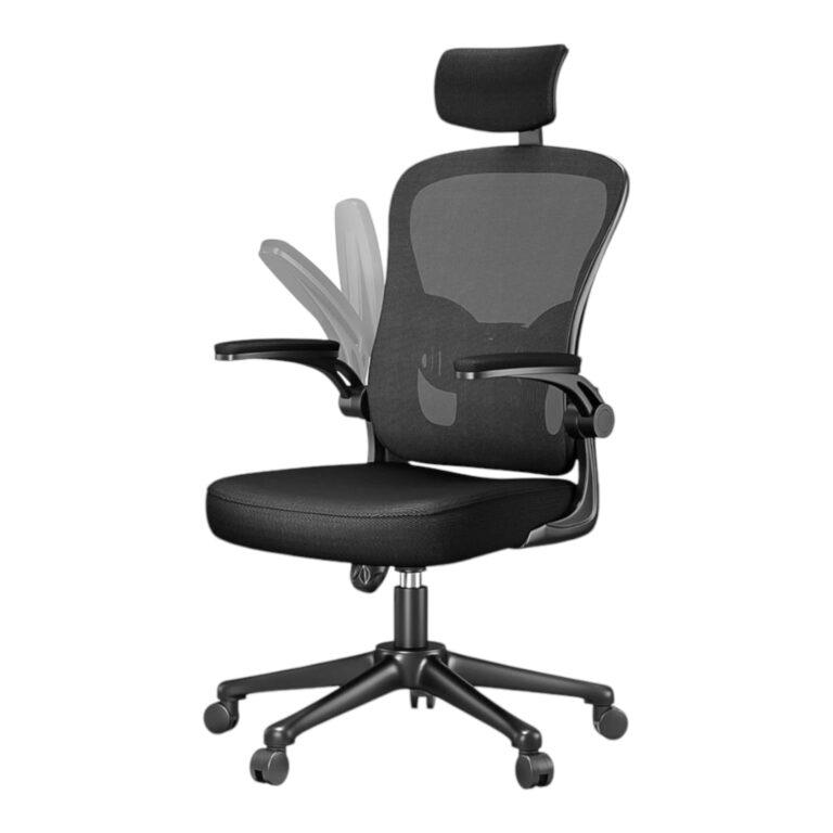 Silla de Oficina, para Gaming, Escritorio Ergonómica con Reposacabezas, Ajustable y con Soporte Lumbar Respaldo de Malla Transpirable Reposabrazos Abatibles de 90° Giratoria 360° (SF168-001 6190 D7) | Miravia