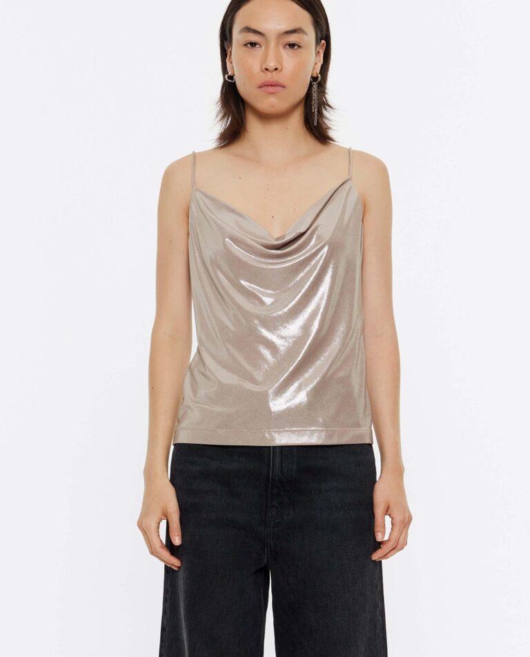 Top de mujer de tirantes metalizado · Bimba y Lola · El Corte Inglés
