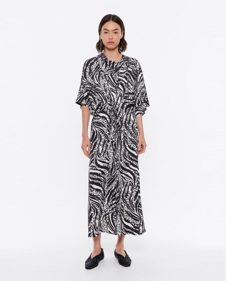 Vestido con diseño animal print y lazada en cintura · Bimba y Lola · El Corte Inglés