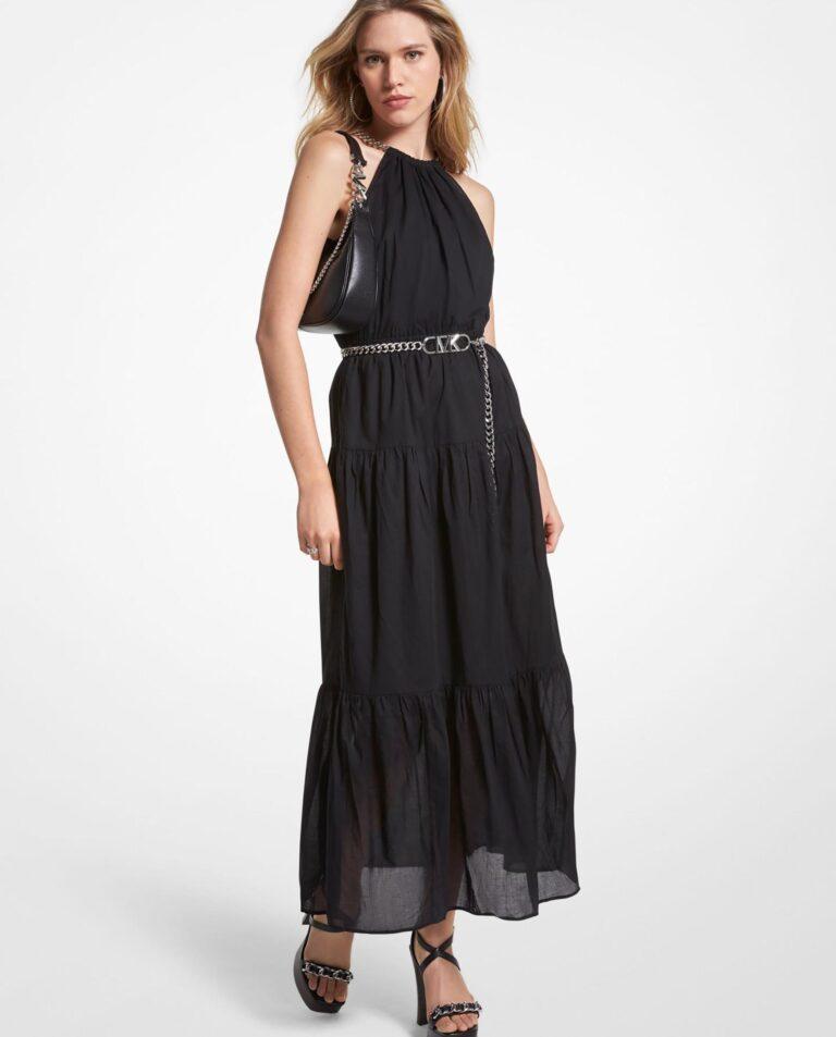 Vestido largo de algodón con cuello halter · Michael Michael Kors · El Corte Inglés
