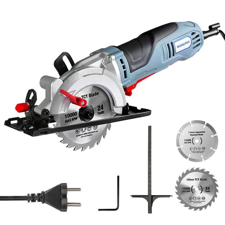 WORKPRO-Minisierra eléctrica circular, herramienta multifuncional con cuchilla TCT y sierra de hoja de diamante, 710W | Miravia