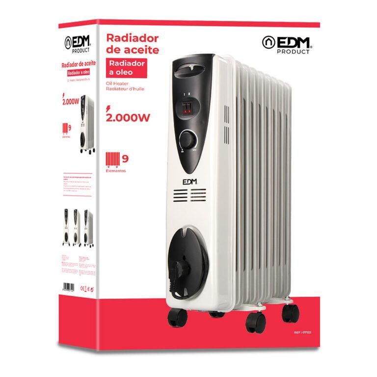 radiador de aceite – 2000w – (9 elementos) – edm | Miravia