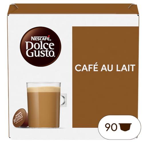NESCAFÉ Dolce Gusto Café con Leche, 90 cápsulas, Intensidad 7 (3 pack x 30)