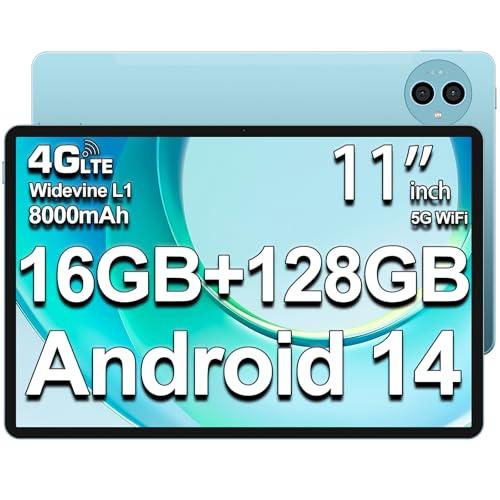 24% DESCUENTO TECLAST P50 90Hz Tablet 11 Pulgadas Android 14 Tableta, 16GB RAM+128GB ROM(TF 4TB), Doble SIM 4G LTE+5G WiFi, T606 Octa Core 2GHz, 8000mAh/GPS/13MP/Widevine L1/BT5/Type C/GMS/3.5MM Jack/Metálico 2025