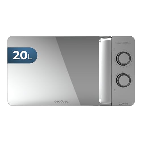 34% DESCUENTO Cecotec ProClean 3060 Mirror Microondas con revestimiento Ready2Clean para una mejor limpieza, tecnología 3DWave, 700 W, 20 l, color plateado
