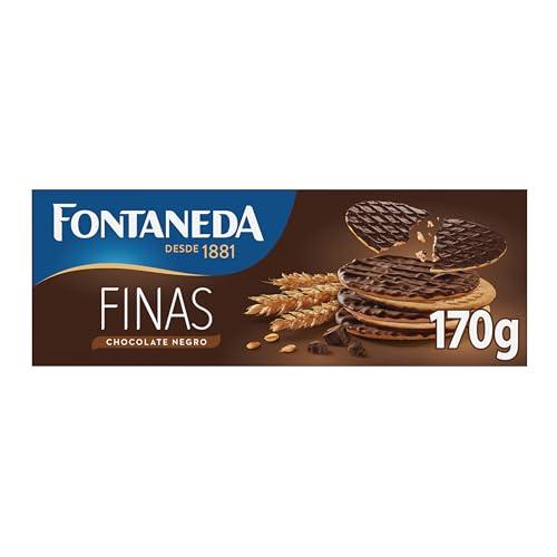 Fontaneda Galletas Digestive Fontaneda Finas cubiertas con chocolate negro, 170g 170 g