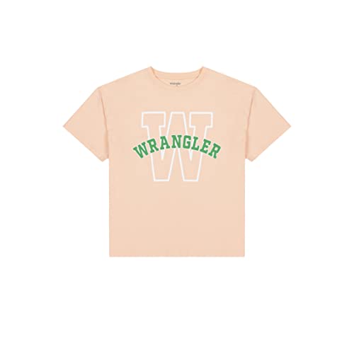 Wrangler Té Girlfriend Camiseta, Orange, Large para Mujer