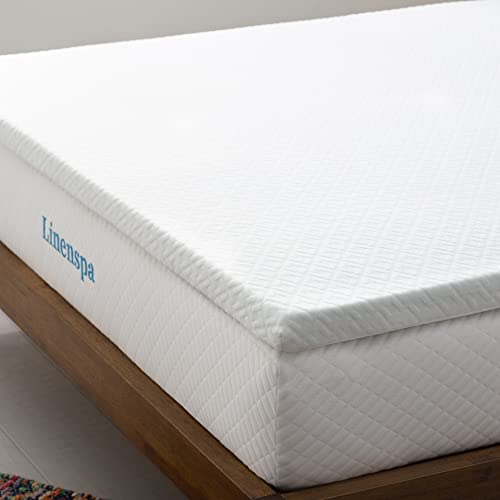 33% DESCUENTO Linenspa Sobrecolchon Viscoelastico | Topper para colchon 135 x 190 cm | Grosor 5 cm | Con Gel y funda con cremallera lavable | Oeko Tex