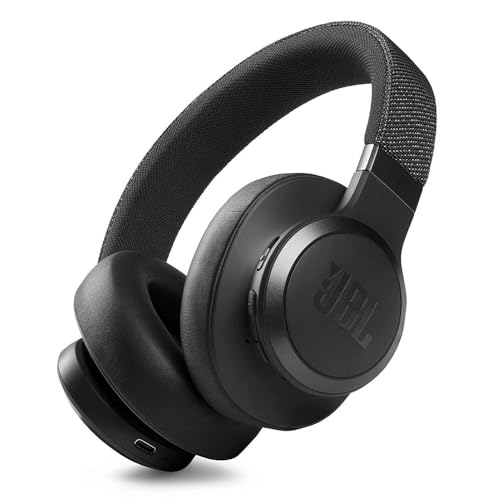 28% DESCUENTO JBL LIVE 660 NC Auriculares circumaurales inalámbricos con cancelación adaptativa de ruido, tecnología Bluetooth, hasta 50h de batería sin NC, asistente de voz y conexión multipunto, negro