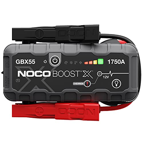 22% DESCUENTO NOCO Boost X GBX55, Arrancador de Batería de Coche 1750A, Booster de Bateria Portátil y Cables de Arranque Profesionales para Motores de Gasolina de hasta 7,5 litros y Diésel de 5,0 litros