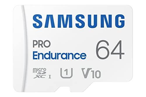 21% DESCUENTO SAMSUNG Pro Endurance 64GB microSDXC UHS I U1 100MB/s Tarjeta de Memoria de monitoreo de Video con Adaptador (MB MJ64KA)