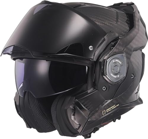 LS2, Casco de moto modular ADVANT X CARBON Gloss Carbon, L