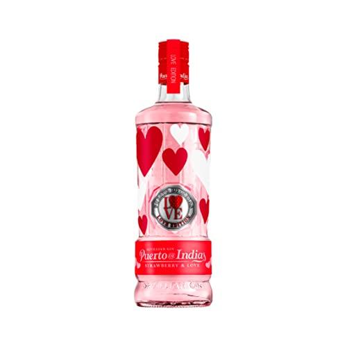 23% DESCUENTO Puerto de Indias – Love Edition – Ginebra de Fresa Premium – Strawberry Premium Gin – 70 cl – 37.5º