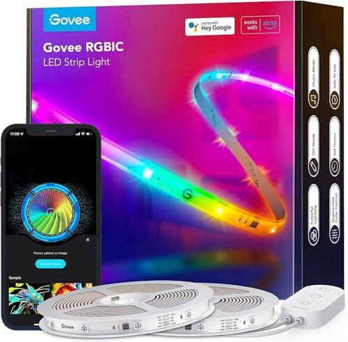 25% DESCUENTO Govee Tira LED 20M, RGBIC Pro Luces LED WiFi Funcionan con Alexa y Google Assistant, Tiras Inteligentes de Control de App, DIY, Sync de Música para Dormitorio, TV y Navidad