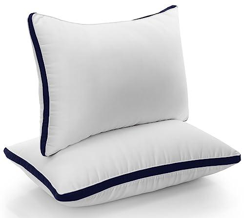 20% DESCUENTO Utopia Bedding Almohadas (2 Unidades), 50 x 70 cm Tela de Microfibra con Relleno de poliéster 3D, Transpirable y Suave (Azul Marino)