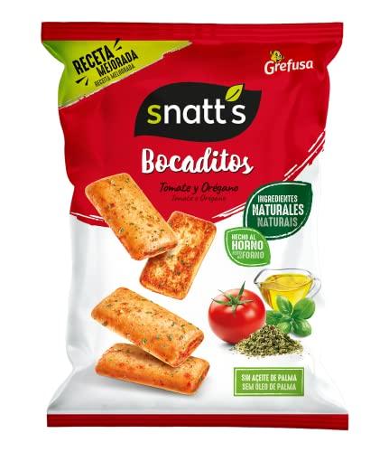 ¡TERCERA UNIDAD GRATIS! Snatt’s Bocaditos con Tomate y Oregano, 110g