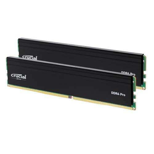 56% DESCUENTO Crucial Pro RAM DDR4 32GB Kit (2x16GB) 3200MH, Intel XMP 2.0, Memoria RAM de Escritorio CP2K16G4DFRA32A