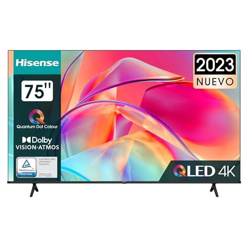 37% DESCUENTO Hisense TV 75E7KQ QLED Smart TV de 75 Pulgadas Televisor, Quantum Dot Colour, Dolby Vision,Dolby Atmos, Modo Juego PLUS, 60Hz VRR, Bluetooth&HDMI,control por voz televisor, VIDAA (2023)