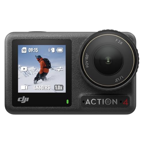 47% DESCUENTO DJI Pack Estándar Osmo Action 4 Cámara de acción sumergible 4K/120 fps con un sensor de 1/1.3 pulgadas, gran rendimiento con poca luz, color D Log M de 10 bits, batería duradera de 1770 mAh