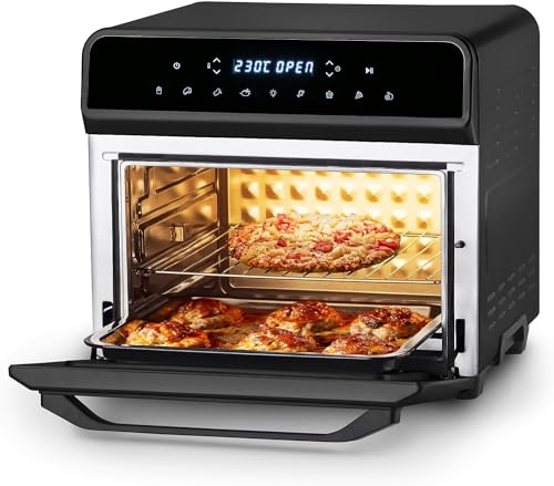 49% DESCUENTO Ufesa Magnum Freidora de Aire sin Aceite Airfryer de 23 L, Doble Resistencia, Ahorro Energético, 8 Programas, Rostisserie,1800 W, Digital, Temperatura 230º C, 6 Accesorios Incluidos, Cuerpo Metálico