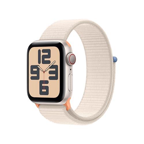 31% DESCUENTO Apple Watch SE de 2.ª generación, 2023 [GPS + Cellular] Smartwatch con Caja de Aluminio en Blanco Estrella de 40 mm y Correa Loop Deportiva Blanco Estrella. Pantalla Retina, Neutro en Carbono