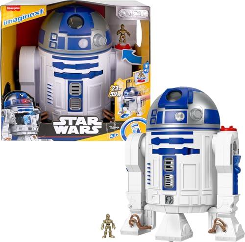 44% DESCUENTO Fisher Price Imaginext Star Wars R2D2, Figura Grande de androide con Luces y Sonidos, con Lanzador de proyectiles y Figura de C3PO, Juguete Regalo para niños y niñas +3 años, HXG52