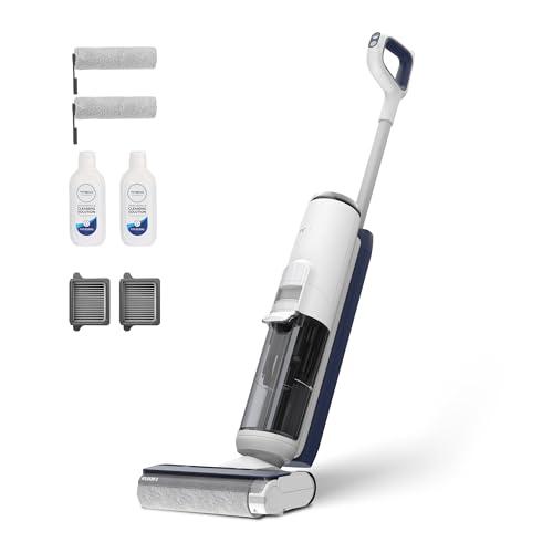 Tineco iFLOOR 5 Breeze Complete Aspiradora/Limpiadora de Suelos en Seco y Mojado, Limpieza en Un Solo Paso para Suelos Duros, Limpieza de Bordes, Autolimpieza Automática, Diseño Ligero e Inalámbrico